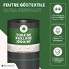 Lot toile de paillage 2m x 50m 100g/m² + 100 sardines de fixation – spécial mauvaises herbes - 2