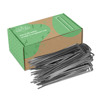 Lot de 200 Agrafes Toile de Paillage