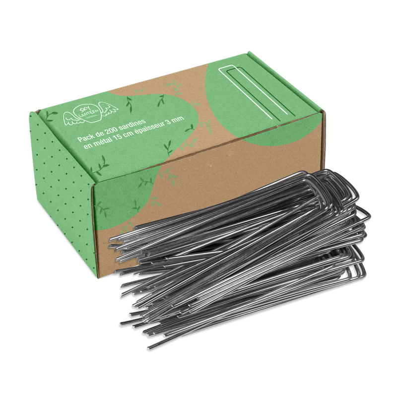 Lot de 200 Agrafes Toile de Paillage