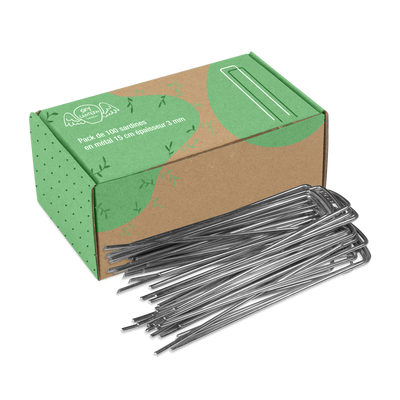 Pack de 100 Agrafes Toile de Paillage