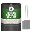 Lot toile de paillage 2m x 50m 100g/m² + 100 sardines de fixation – spécial mauvaises herbes - 1