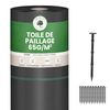 Lot Toile de Paillage 50M 65g/m² + 100 Sardines de Fixation en Plastique - 1