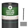Lot Toile de Paillage 50M 100g/m² + 100 Sardines de Fixation en Plastique - 1